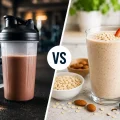 Protein shake and meal replacement shake comparison showing their different nutritional purposes.