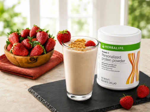 Herbalife Personalized Protein Powder mixed into a healthy nutrition shake for daily protein support
