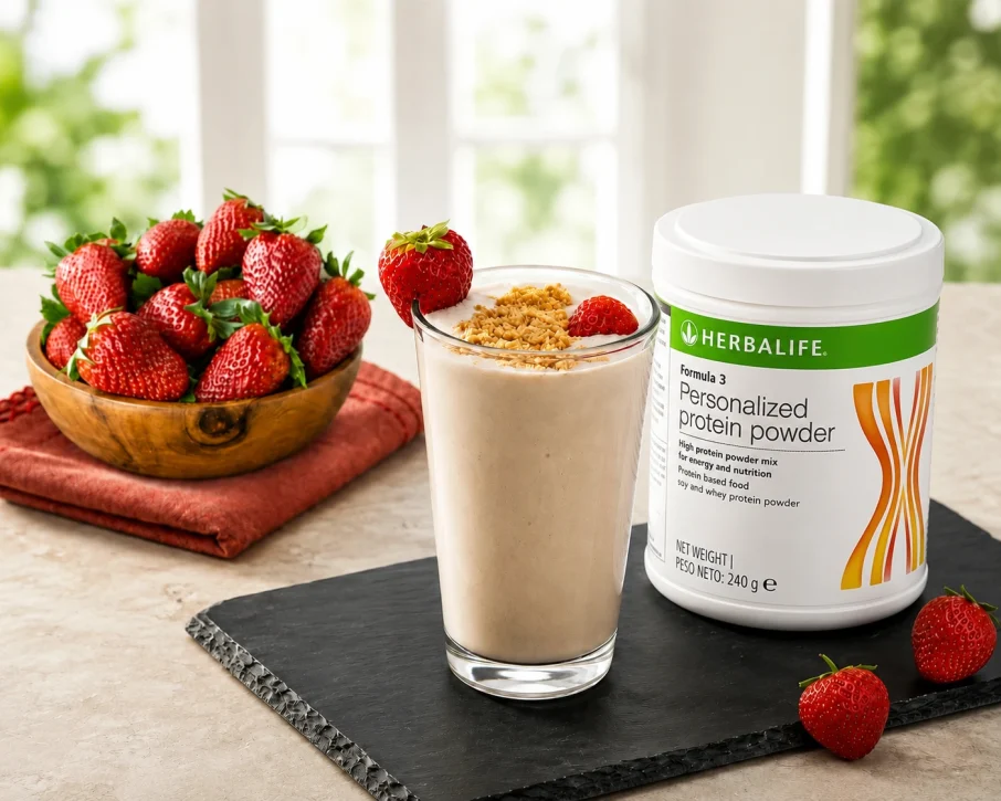 Herbalife Personalized Protein Powder mixed into a healthy nutrition shake for daily protein support