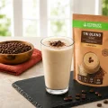 Herbalife Tri Blend Select Coffee Flavour protein shake with coffee beans and plant-based protein pouch